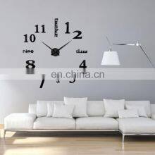 Modern Design 3d Diy Mirror Frameless Wall Sticker Clock Decor thumbnail-2