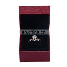 New Arrival Exquisite Leatheretter Paper Red Color Wedding Ring Box thumbnail-4