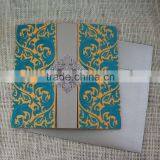 Various Color Handmade Delicate Luxury Invitation Card With Flocking thumbnail-3