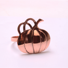 Customized Halloween Table Accessories Bronze Pumpkin Napkin Ring thumbnail-3