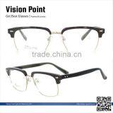 Acetate Square Spectacles Half Frame Vintage Glasses thumbnail-1