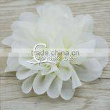Ivory Scallop Chiffon Flower- 3.75" Chiffon Fabric Flower-big Large Chiffon Fabric Flower-fabric Hair Flowers Supplier's Choice