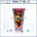 AS Plastic Double Wall Sippy Mug and Promotional Straw Mug thumbnail-1