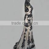 Sexy Zuhair Murad Black Embroidery Red Carpet Dress Floor Length Gown Dress For Party Vestidos Femininos TPD316 thumbnail-3
