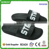 Black PU slippers for Men indoors