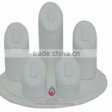 white leather cylindrical jewelry diplay tray for ring