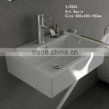 YJ7830 Ceramic Bathroom basin Rectangular Ceramic wall-hung basin