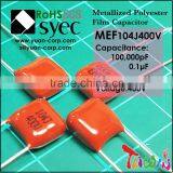 CL21 MEF Metallized Polyester Film Capacitor 104J 400V Capacitor thumbnail-4