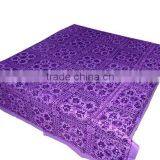 Embroidery Design Bedspread / Blue Embroidery Bed Sheet thumbnail-1