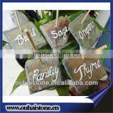Superb Quality Natural Black Stone Flower Label Slate Plant Marker thumbnail-6