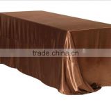 Chocolate Satin square table cloth/table linen for weddings