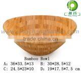 Colorful Oval Bamboo Salad Bowl thumbnail-2