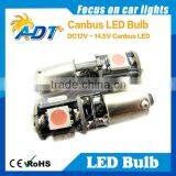 Canbus Error-free T10 Ba9s 5 Led Bulb Purple Color