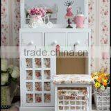 Solid Wood Bedroom Small Country Style Inspired Dressing Table With Mirror,makeup Dresser Including Soft Cusion Chair thumbnail-3