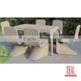 Rattan Garden Furniture Glass Top Dining Furniture Table and Chair Cane Dining Chair thumbnail-6