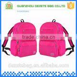 Custom Lovely Polyester Pink Baby Backpack Diaper Bag thumbnail-1