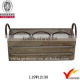 Antique 6 Bottles Wine Holder Basket Wooden thumbnail-1