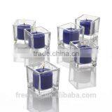 Cube Clear Glass Votive Candle Holder thumbnail-2