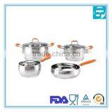 6Pcs Stainless Steel Silicone Cookware Sets