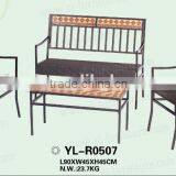 YL-R0507 3pcs Rattan Chair and 1pcs Mosaic Table for Outdoor/garden Funiture thumbnail-1