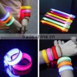 Yiwu Wholesale Low Price Profitional Gift Colorful Fashion Customized Nylon LED Flash Wristband