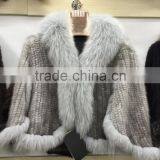 New Arrival Knitted Natural Mink Fur Shawl for Women thumbnail-1