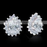 2016 Oval Cut Cubic Zircon Stud Earring Prong Setting Jewelry Wedding Jewelry thumbnail-3