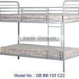 Simple White Bunk Bed In Metal For Bedroom Furniture, metal bed, double decker bed, single bed designs, metal bunk bed furniture