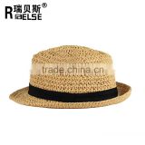 cheap raffia customed fedora hat for men wholesale straw hats for promotion