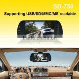 Rear View Mirror Monitor 7" LCD Display With SD MMC Fm Mp3 Mp4 Mp5 Player Support Remote Control thumbnail-6