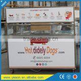 Stainless Steel Hot Dog Carts Mobile Hot Dog Trolley Cart for Sale thumbnail-5