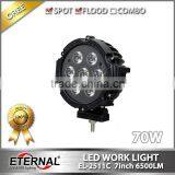 7inch 70W Round Offroad Led Light 4x4 Led Driving Light 4x4 Vehicles Truck Trailer Led Headlight