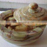 PAKISTAN FACTORY MADE ONYX CANDY JARS POTS HANDICRAFTS thumbnail-3