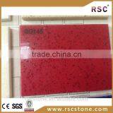 Red Artificial Quartz Marble Tiles Design