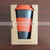 Bamboo Fiber Mug Cup With Lid thumbnail-1