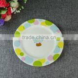 Cheap Wholesale 7 Inch Colorful Printing Cute Japanese Ceramic Dinner Plates thumbnail-1