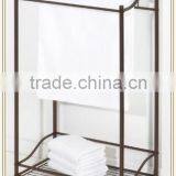 Wrought Iron Black Finish Standing Towel Racks thumbnail-1