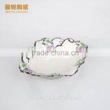 High Quality Deep Ceramic Dish Silver Electroplate thumbnail-3