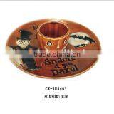 Pumpkin Ceramic Halloween Bowl -dolomite Halloween Candy Bowl-antique Stoneware Bowl thumbnail-1