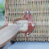 2016 New Product Pure Handmade Wholesale Wicker Willow Wine Basket for Picnic thumbnail-4