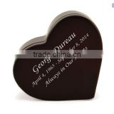 Heart shape MDF Cherry Wood pet Keepsake Cremation Urn