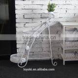 Classic Home 3-flower Pot Iron Plant Stands Metal Flower Pot Garden Decoration thumbnail-2