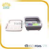 Collapsable Storage Dish Drainer Drying Kitchen Rack, Kitchen Plastic Dish Rack With Cover thumbnail-3