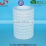 High Quality Dimple Cylinder Shape Ceramic Candle Pillar Holder thumbnail-2