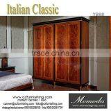 YB68 Hot Sale High Quality Antique Large Red Solid Wood Armoire thumbnail-1