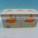 Square Ceramic Easter Tealight Holder Easter Chicken Decors thumbnail-1