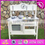 2017 New Design Funny White Wooden Kids Play Kitchen Set W10C253 thumbnail-4