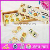2016 Top Fashion Educational Kids Wooden Domino Brick W15A061 thumbnail-1