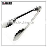 39021 Cheap Stainless Steel Kitchen Tongs BBQ Grill Food Salad Tongs thumbnail-2