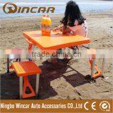Plastic Folding Portable Picnic Chair and Table Set Outdoor Foldable Table thumbnail-1